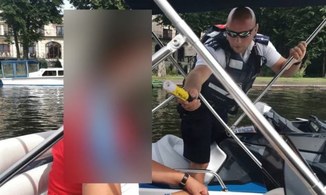 Nietrzeźwy sternik  na rzece Netta