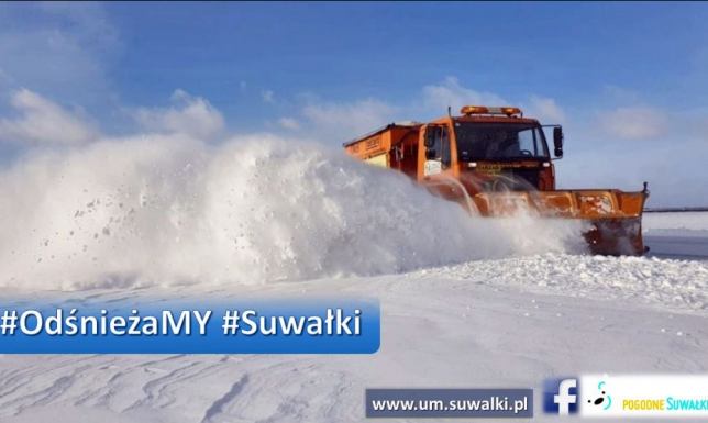 Dodatkowe służby zaangażowane w odśnieżanie Suwałk