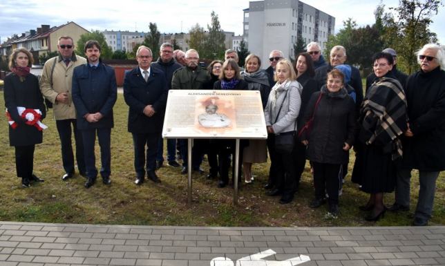 Symboliczne odsłonięcie tablicy upamiętniającej Aleksandra Seredyńskiego