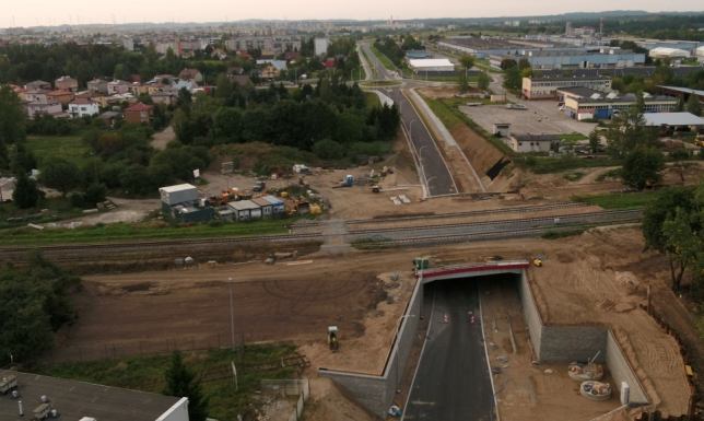 Zobacz z góry budowę ostatniego odcinka obwodnicy wschodniej Suwałk