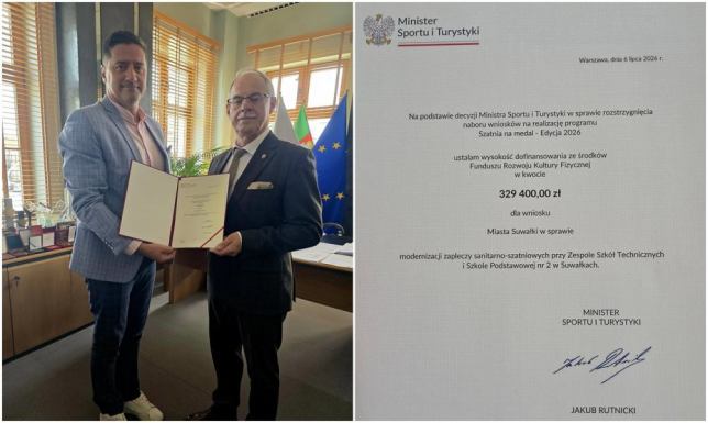 329 tysięcy złotych ze środków Funduszu Rozwoju Kultury Fizycznej