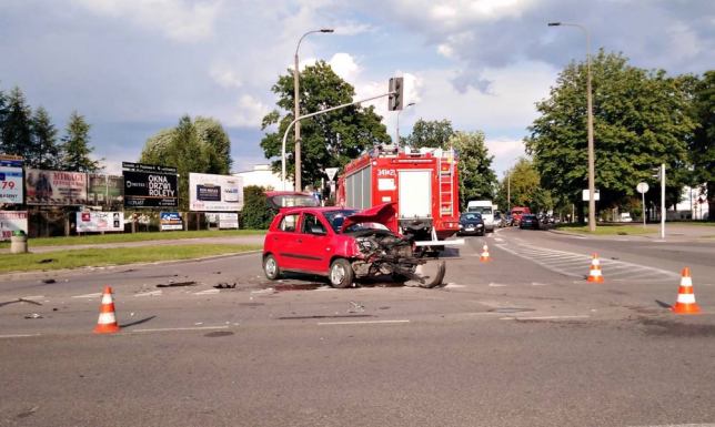 Wypadek na skrzyżowaniu w Suwałkach