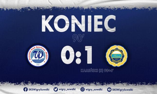 Wigry Suwałki - Hutnik Kraków 0:1