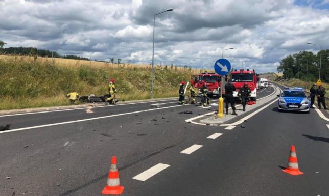 Wypadek na skrzyżowaniu obwodnicy Olecka