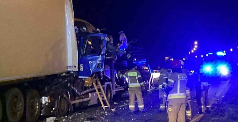 Do zderzenia sześciu pojazdów doszło nad ranem na obwodnicy Suwałk