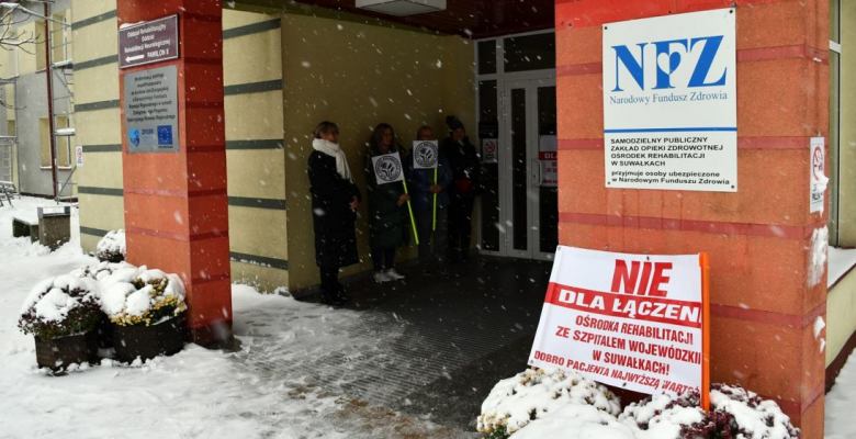 protestowali przeciwko konsolidacji szpitali wojewódzkich