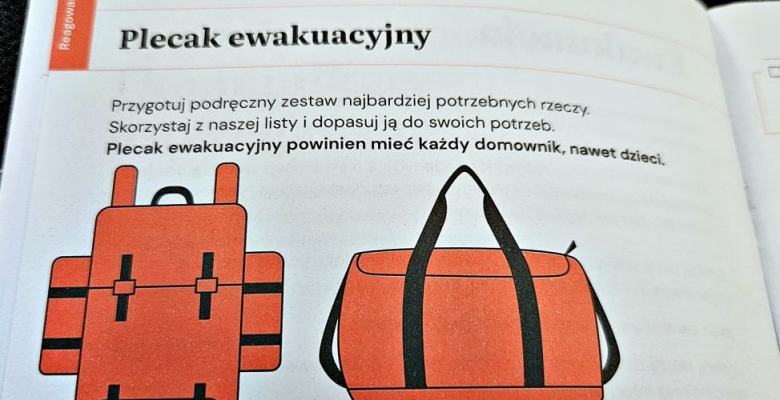 wyposażanie wybranych grup mieszkańców w podstawowe plecaki ewakuacyjne