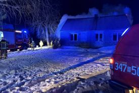 Nocny pożar domu w Suchorzcu