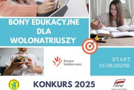 bony edukacyjne dla wolontariuszy Korpusu Solidarności 