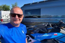 Jan Kalinowski, reprezentujący klub UKS NA-WA Suwałki