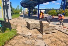 prace związane z poprawą infrastruktury w rejonie dworca PKS