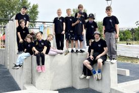 Erik Modzolewski z Suwałk, na co dzień trener parkour i akrobatyki