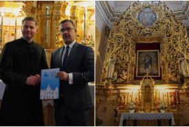 Dwie zabytkowe rzeźby z XVIII-wiecznego ołtarza głównego kościoła