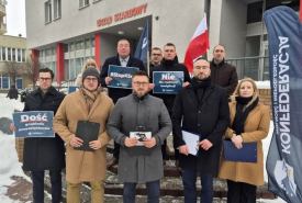 Konferencja prasowa przedstawicieli Konfederacji z Suwałk i regionu