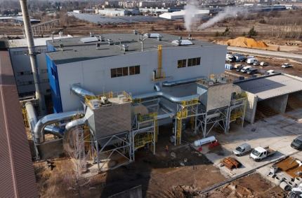 Suszenie pierwszego z dwóch kotłów biomasowych w PEC