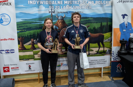 Zakończyły się Mistrzostwa Polski do 20 lat w Szachach Adam Zielonka i Anastasiya Obukhava Mistrzami Polski