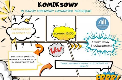 Biblioteka zaprasza na Dyskusyjny Klub Komiksowy