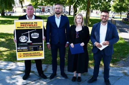  protest zorganizowany przez lokalnych działaczy Konfederacji