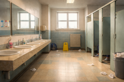 Remonty szkolnych łazienek są prowadzone na bieżąco