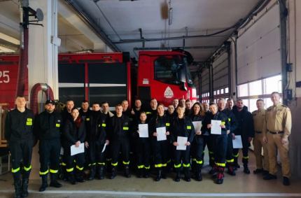 egzamin kończący szkolenie podstawowe dla strażaków ratowników