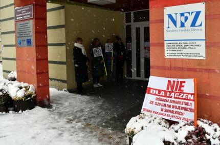 protestowali przeciwko konsolidacji szpitali wojewódzkich