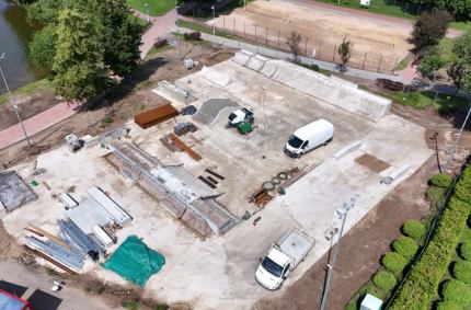 Ku końcowi zbliżają się prace przy przebudowie Skatepark'u nad Zalewem
