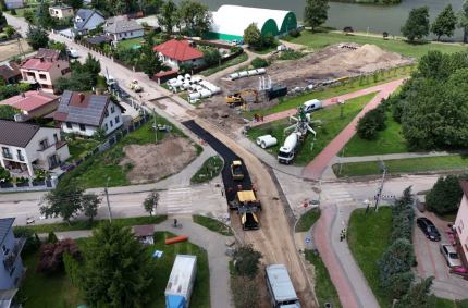 zbiornik retencyjny, który ma ograniczyć zalewanie ulic na osiedlu Hańcza